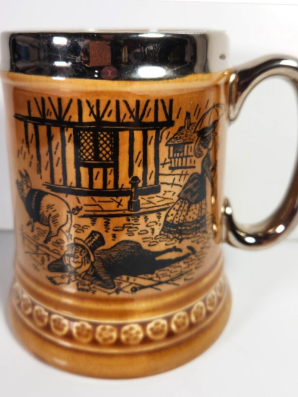 Vintage Lord Nelson Ware Humorous Stein Ruddy Pig Gutter Beer Mug Elijah Cotton